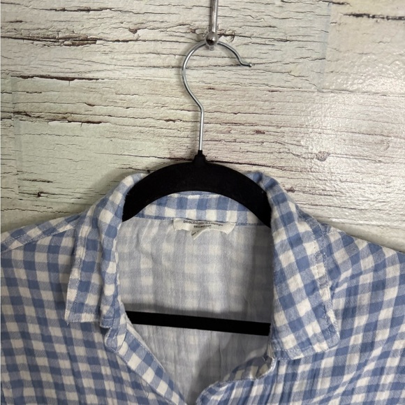 Beach Lunch Lounge Collection Top plaid blue white size medium - Picture 4 of 7